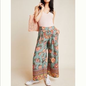 Anthropologie Farm Rio crop wide leg pants